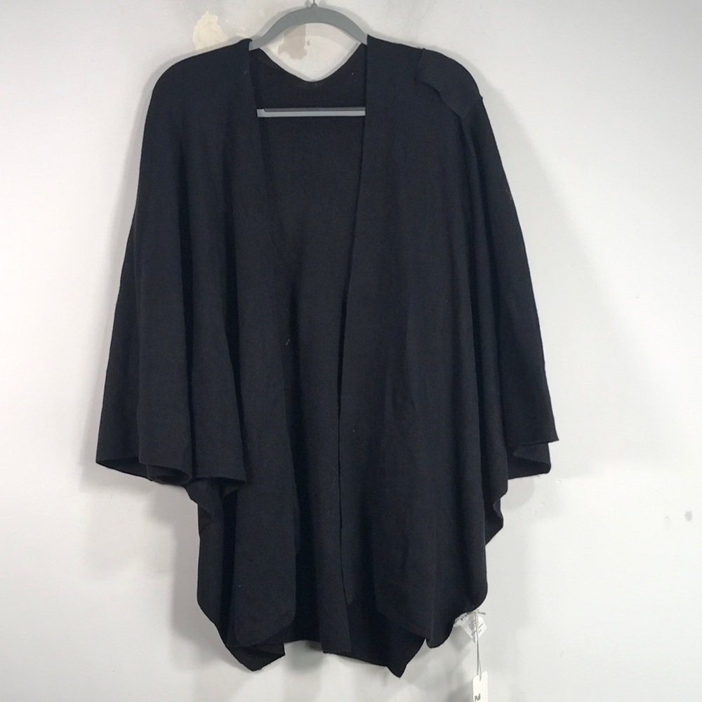 Puli Open Front Shawl Wrap, Women's Size OSFM - Black